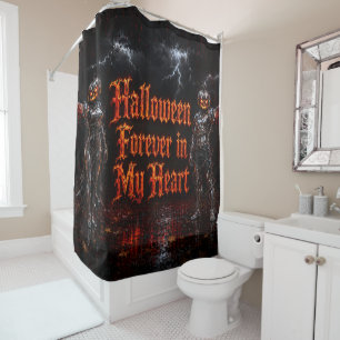 Halloween für immer in meinem Herzen Gothic Kürbis Duschvorhang