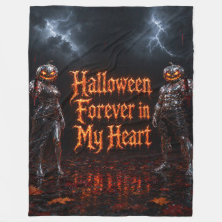 Halloween für immer in meinem Herzen Gothic Kürbis Fleecedecke