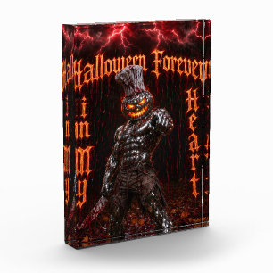 Halloween für immer in meinem Herzen Gothic Kürbis Fotoblock