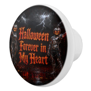 Halloween für immer in meinem Herzen Gothic Kürbis Keramikknauf