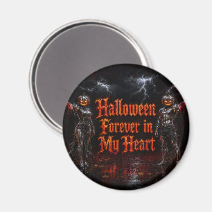 Halloween für immer in meinem Herzen Gothic Kürbis Magnet