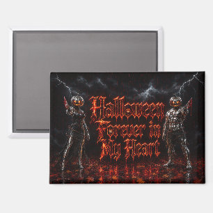 Halloween für immer in meinem Herzen Gothic Kürbis Magnet