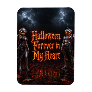 Halloween für immer in meinem Herzen Gothic Kürbis Magnet