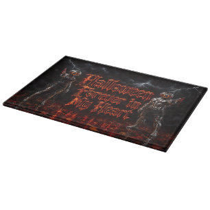 Halloween für immer in meinem Herzen Gothic Kürbis Schneidebrett