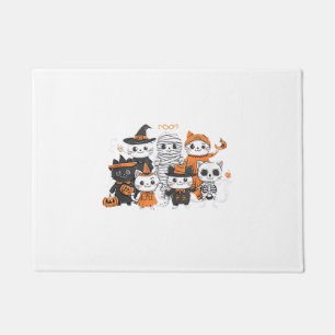 Halloween für Katze Süße Katze Skelett Geist Lusti Fußmatte