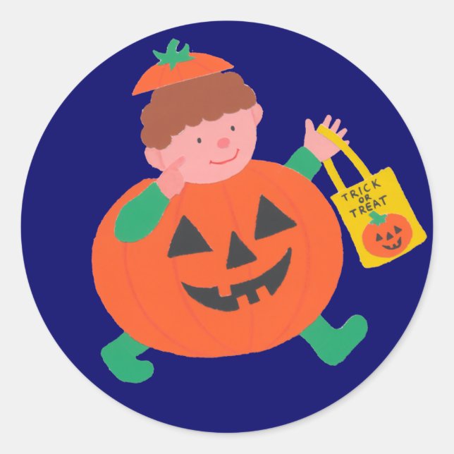 Halloween für Kinder Runder Aufkleber (Vorderseite)