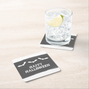 Halloween für Schwarz-weiße Wasserfarben Rechteckiger Pappuntersetzer