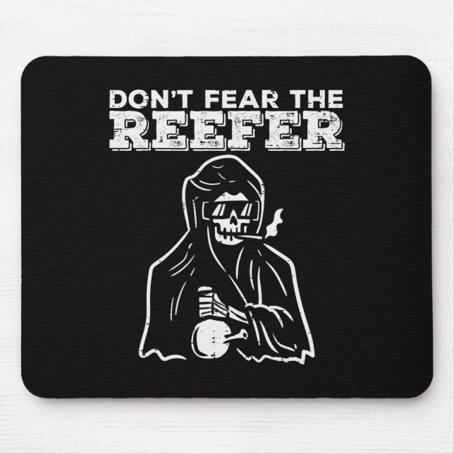 Halloween Fürchte nicht Reefer Sensenmann Lustiger Mousepad (Vorne)