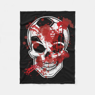 Halloween-Fußball-Byll-Kürbis-Totenkopf-Fußballspi Fleecedecke