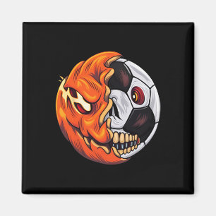 Halloween Fußball Byll Kürbis Totenkopf Fußballspi Magnet