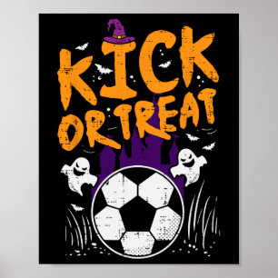Halloween-Fußball-Kick-Or-Treat-Fußballkostüm Bo Poster
