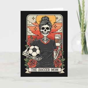 Halloween Fußball-Mama Lustige Tarotkarte Skelett  Karte