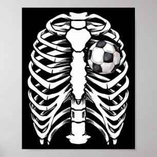 Halloween-Fußball-Röntgen-Skelett-Kostüm für Männe Poster