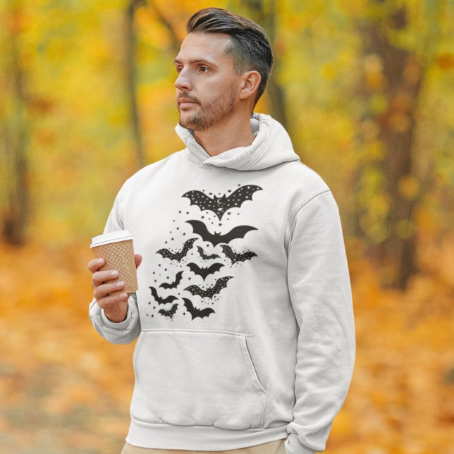 Halloween Galaxy Bats and Stars Hoodie (Von Creator hochgeladen)