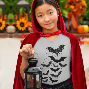 Halloween Galaxy Bats and Stars T-Shirt