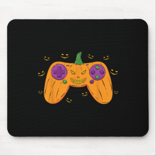 Halloween Gamer Costume Beängstigend Pumpkin Mens  Mousepad