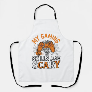 Halloween-Gamer-Fähigkeiten sind gruselige Vintage Schürze