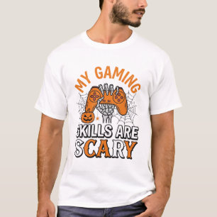 Halloween-Gamer-Fähigkeiten sind schreckliches Vin T-Shirt