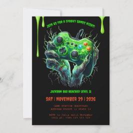 Halloween Gamer Geburtstagsparty Einladung