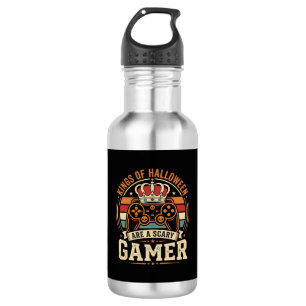 Halloween Gamer King Retro-Controller-Design Edelstahlflasche