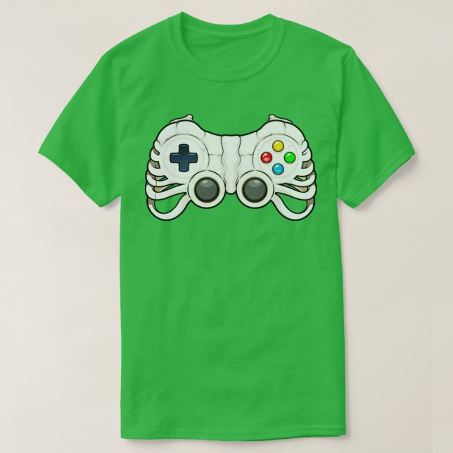 Halloween Gamer Skeleton Controller Video Gamer Ki T-Shirt (Design vorne)
