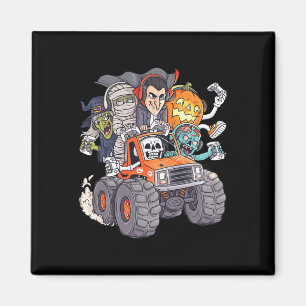 Halloween Gamer Skeleton Zombie Monster Truck Boys Magnet