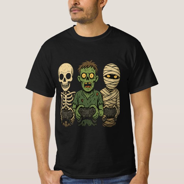 Halloween Gamer Squad T - Shirt (Vorderseite)