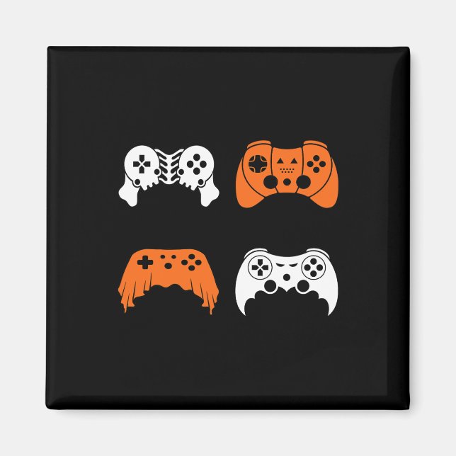 Halloween Gaming Controller Gamer Videospielkontor Magnet (Vorne)