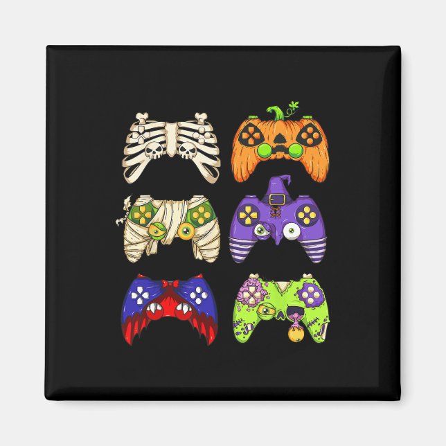 Halloween Gaming Controller Men Boys Kids Gamer Ha Magnet (Vorne)