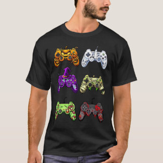 Halloween Gaming Controller Zombie Skeleton T-Shirt