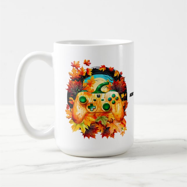 Halloween Gaming, Pumpkin Controller, Orange Green Kaffeetasse (Links)