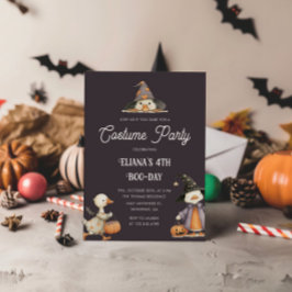 Halloween Gänse Grau Kindergeburtstag Kostüm Party Einladung