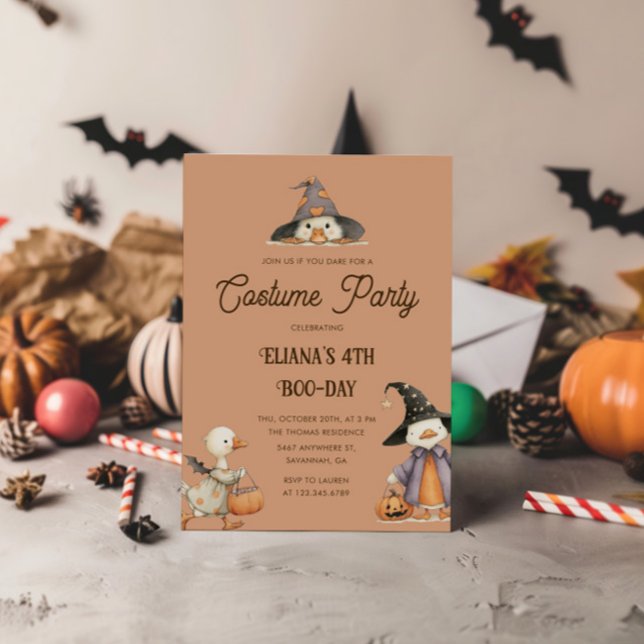 Halloween Gänse Kindergeburtstag Kostüm Party Einladung (Von Creator hochgeladen)