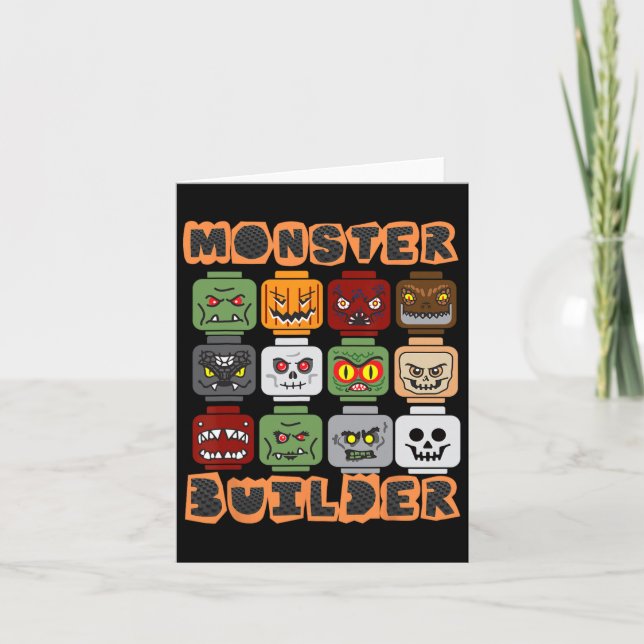 Halloween Gebäude Bricks Monster Builder Brick He Karte (Vorderseite)