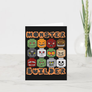 Halloween Gebäude Bricks Monster Builder Brick He Karte
