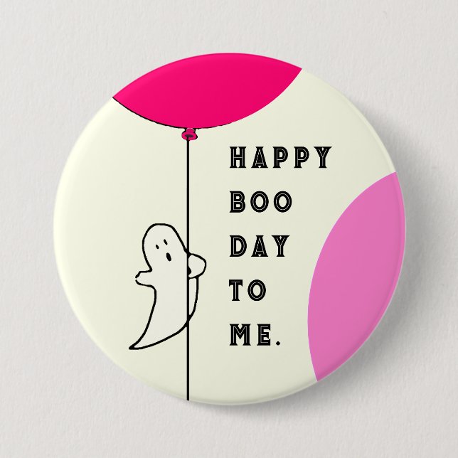 Halloween Geburtstag Button (Vorderseite)