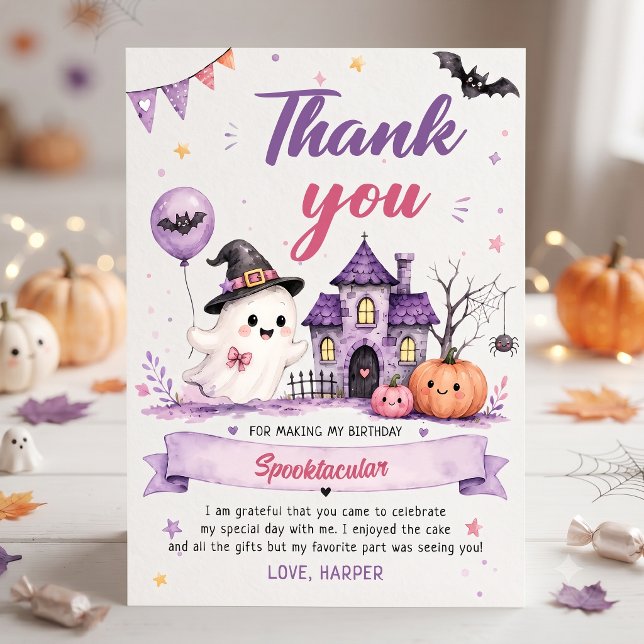 Halloween Geburtstag Danke Karte (Von Creator hochgeladen)