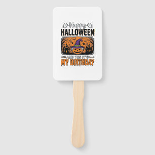 Halloween Geburtstag Hexe Kürbis Vintage-Shirt Des Fächer