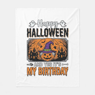 Halloween Geburtstag Hexe Kürbis Vintage-Shirt Des Fleecedecke