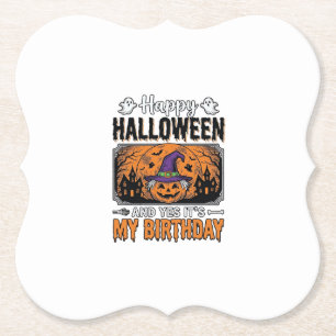 Halloween Geburtstag Hexe Kürbis Vintage-Shirt Des Untersetzer
