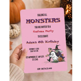 Halloween Geburtstag Kinderparty Halloween  Einladung