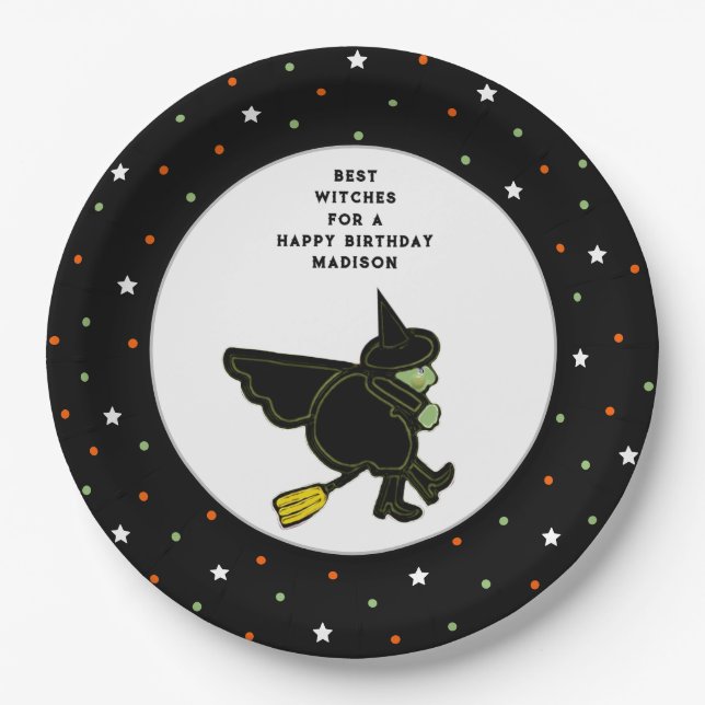 Halloween Geburtstag Pappteller (Vorderseite)