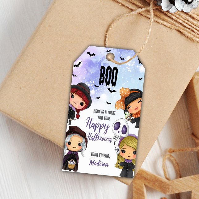 Halloween Geburtstags-Geschenketiketten Geschenkanhänger (Halloween Birthday Gift Tags)
