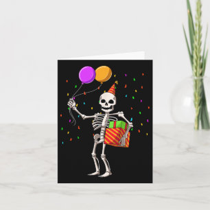 Halloween-Geburtstags-Outfit Skelett-Geburtstag Karte