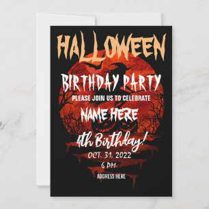 HALLOWEEN GEBURTSTAGSFEIER EINLADUNG