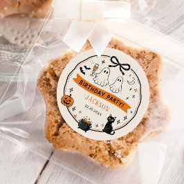 Halloween-Geburtstagsfeier Runder Aufkleber