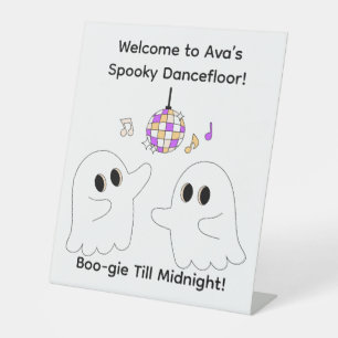 Halloween-Geburtstagsfeier   Spukende Tanzfläche-G Sockelschild
