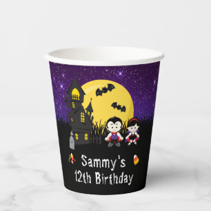 Halloween Geburtstagsfeier Vampire Lila Pappbecher