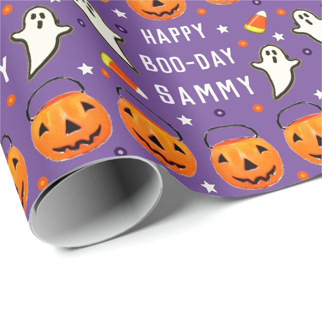 Halloween-Geburtstagsgeschenk Geschenkpapier (Rolleneckpunkt)