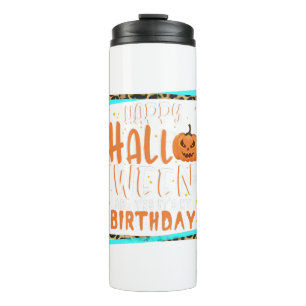 Halloween Geburtstagsgeschenk Shirt, Halloween Geb Thermosbecher
